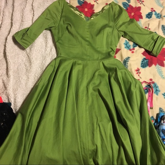 Havana Nights Dress Olive Pinup Girl Clothing - Picture 2 of 5